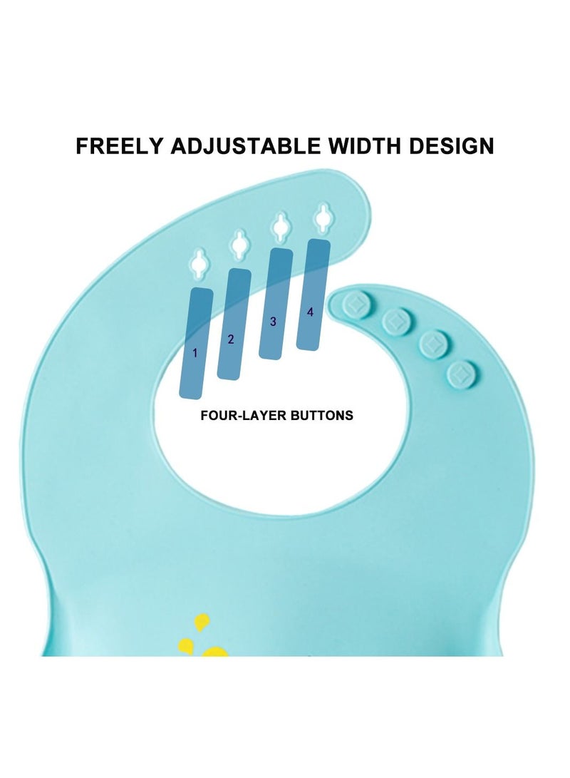 Muslin Tree 2-Piece Waterproof Silicone Baby Bibs  - Image 3