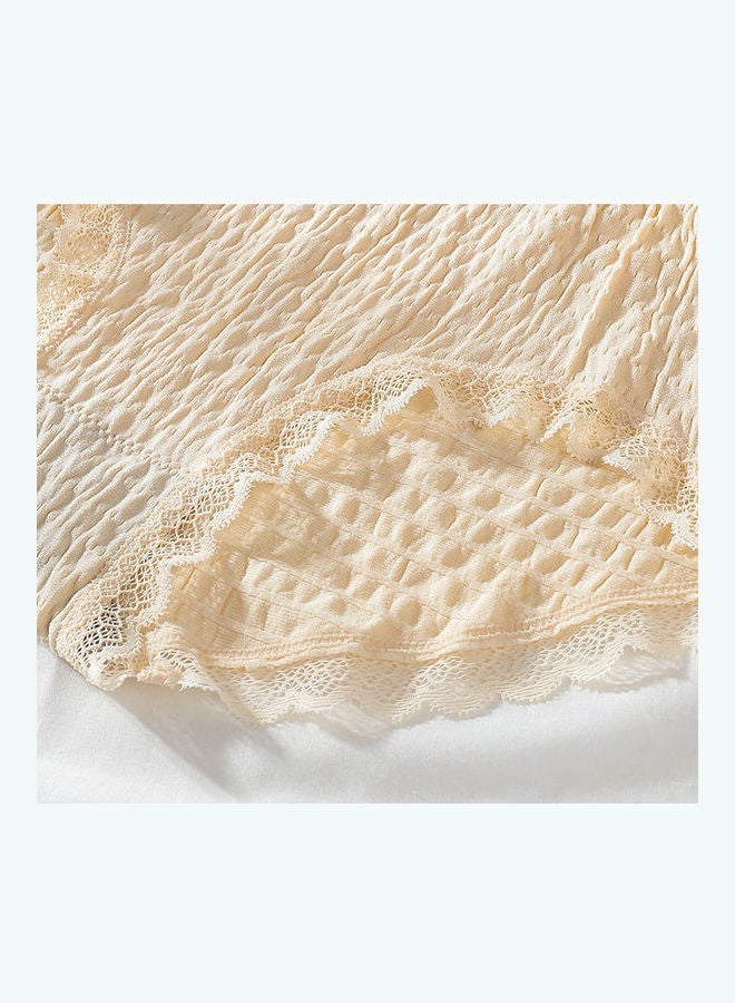 Loquat Breathable Lace Seamless Briefs Beige - Image 5