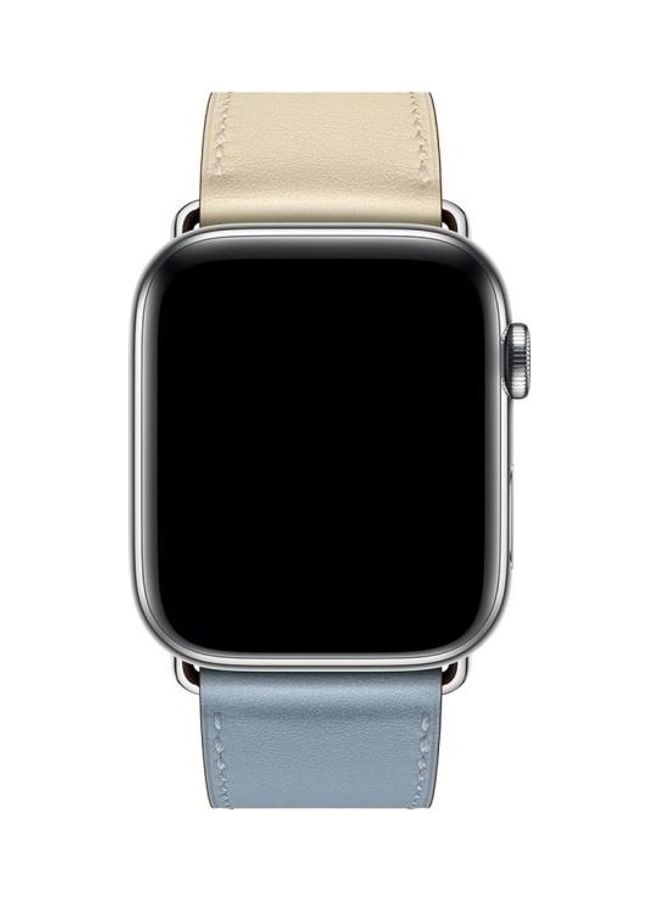 نيبمينينت سوار ساعة يد بحلقة واحدة من الجلد بلونين لساعة أبل سيريس 1/2/3 مقاس 42 مم متعدد الألوان - Image 2