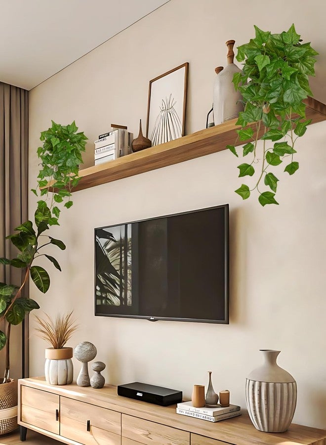 Arborus 24" Artificial Hanging Plant Ivy Vine Green Plants Decorative Artificial Plants Fake Hanging Plants for Window Wall Decorations - Image 3