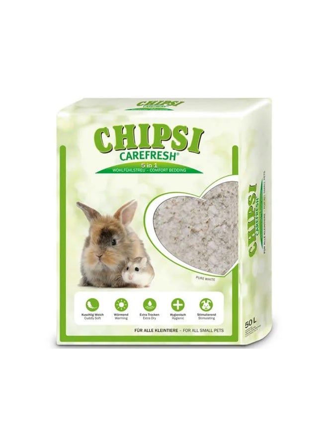 Chipsi Carefresh Pure White Small Pets Bedding - 50 L