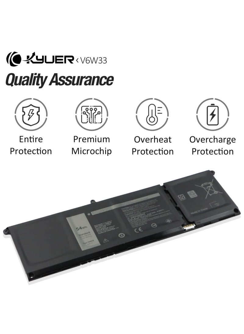 Generic - 54Wh V6W33 TN70C G91J0 Laptop Battery for Dell Latitude 3320 3420 3520 Inspiron 14 Plus 7420 3510 3511 3515 3520 3525 3535 5310 5410 5410 5410 544 15 5418 5510 5515 5518 5410 7415 7420 7425 7430 7435 7620 - Image 1