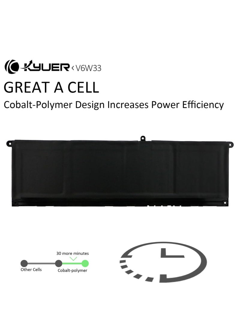 Generic - 54Wh V6W33 TN70C G91J0 Laptop Battery for Dell Latitude 3320 3420 3520 Inspiron 14 Plus 7420 3510 3511 3515 3520 3525 3535 5310 5410 5410 5410 544 15 5418 5510 5515 5518 5410 7415 7420 7425 7430 7435 7620 - Image 1