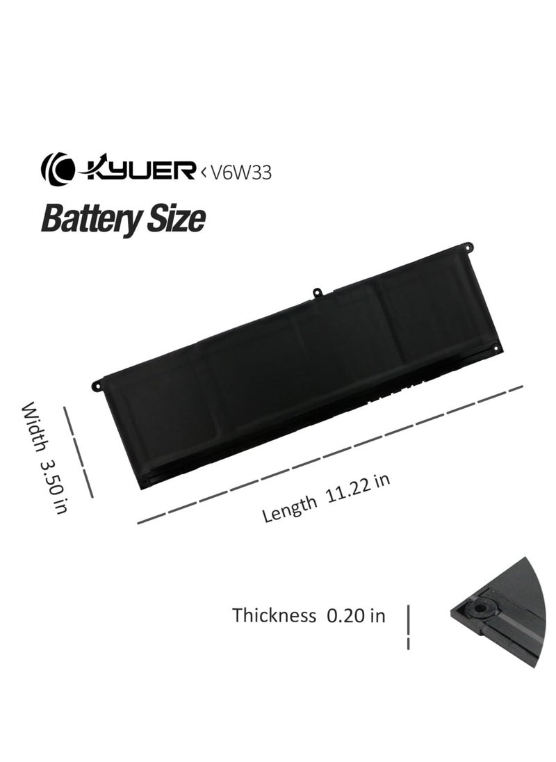 Generic - 54Wh V6W33 TN70C G91J0 Laptop Battery for Dell Latitude 3320 3420 3520 Inspiron 14 Plus 7420 3510 3511 3515 3520 3525 3535 5310 5410 5410 5410 544 15 5418 5510 5515 5518 5410 7415 7420 7425 7430 7435 7620 - Image 1