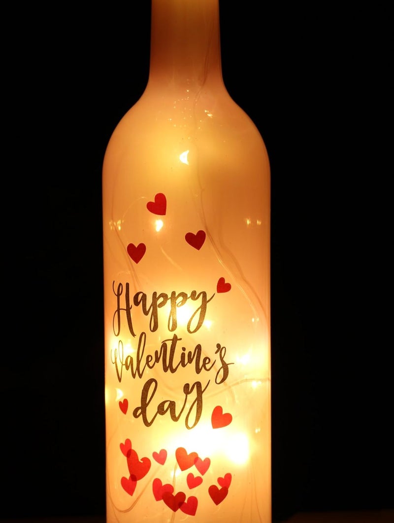 Lilone Glass LED Wine Bottle - Pink, Standard - Image 1