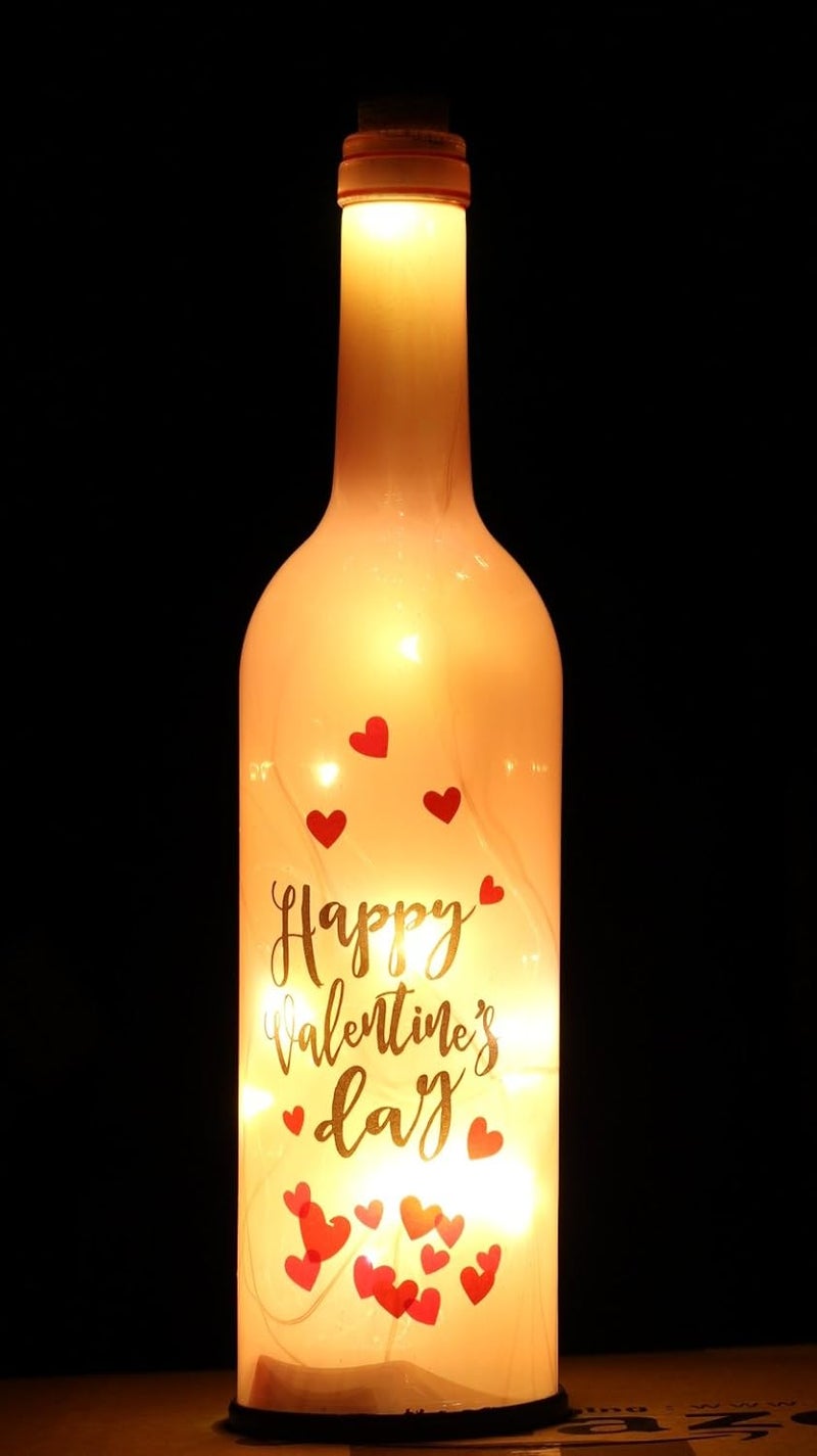 Lilone Glass LED Wine Bottle - Pink, Standard - Image 2