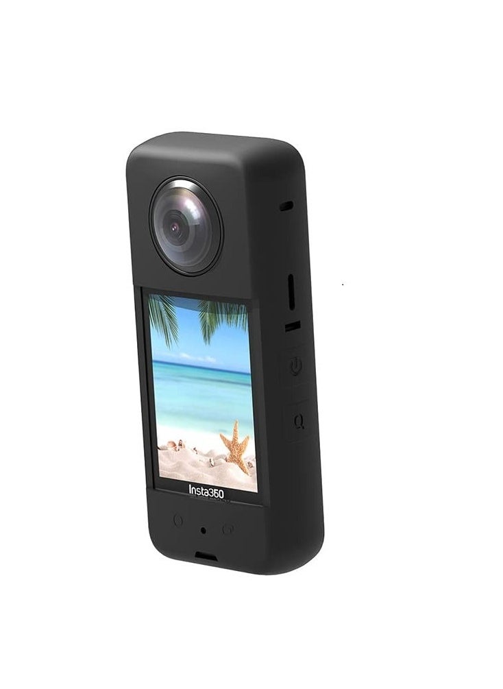 Generic - Silicone Case for Insta360 X3 Panoramic Action Camera Dustproof Silicone Protective Case Anti-Drop Case - Image 1