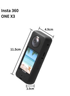 Generic Silicone Case for Insta360 X3 Panoramic Action Camera Dustproof Silicone Protective Case Anti-Drop Case  - Image 2