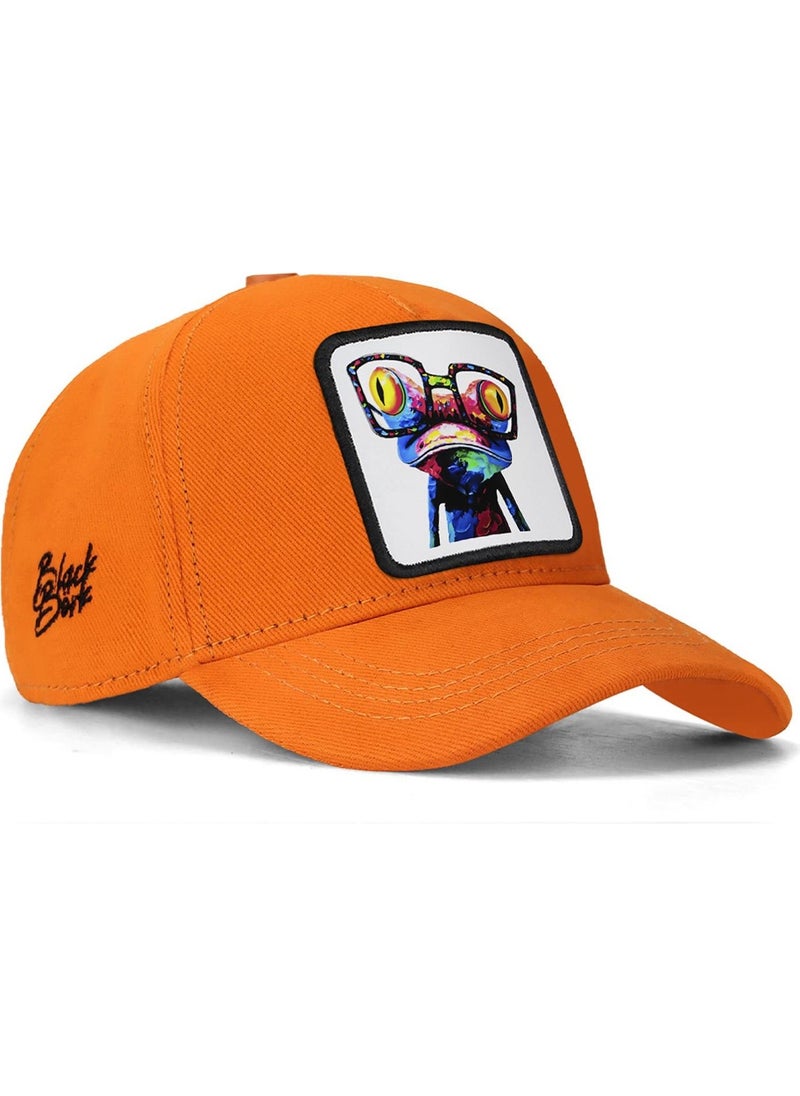 Black Börk Blackbörk V1 Baseball Kids Chameleon - 1 Neon Orange Kids Hat (Cap) with Code Logo  - Image 1