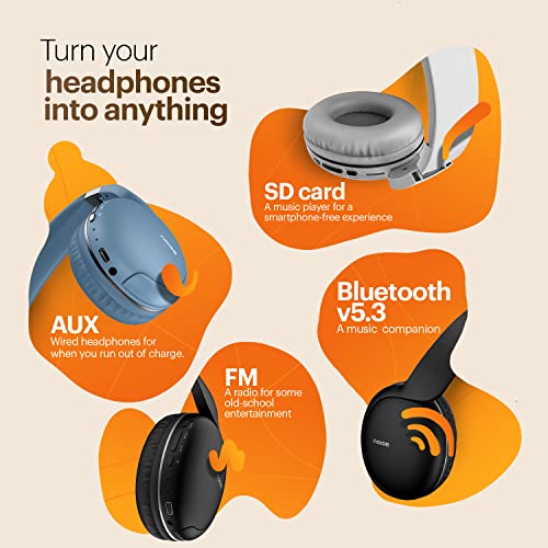 Noise Two Wireless On Ear Headphones with 50 Hours Playtime, Low Latency(up to 45ms), 4 Play Modes, Dual Pairing, BT v5.3 (Bold Black) - Image 5