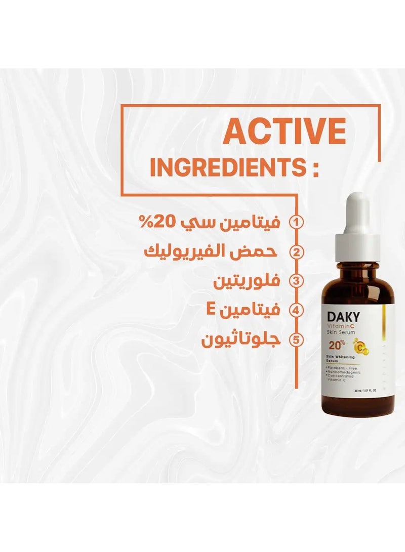 Daky Vitamin C Whitening Skin Serum 20% 30ml - Image 3