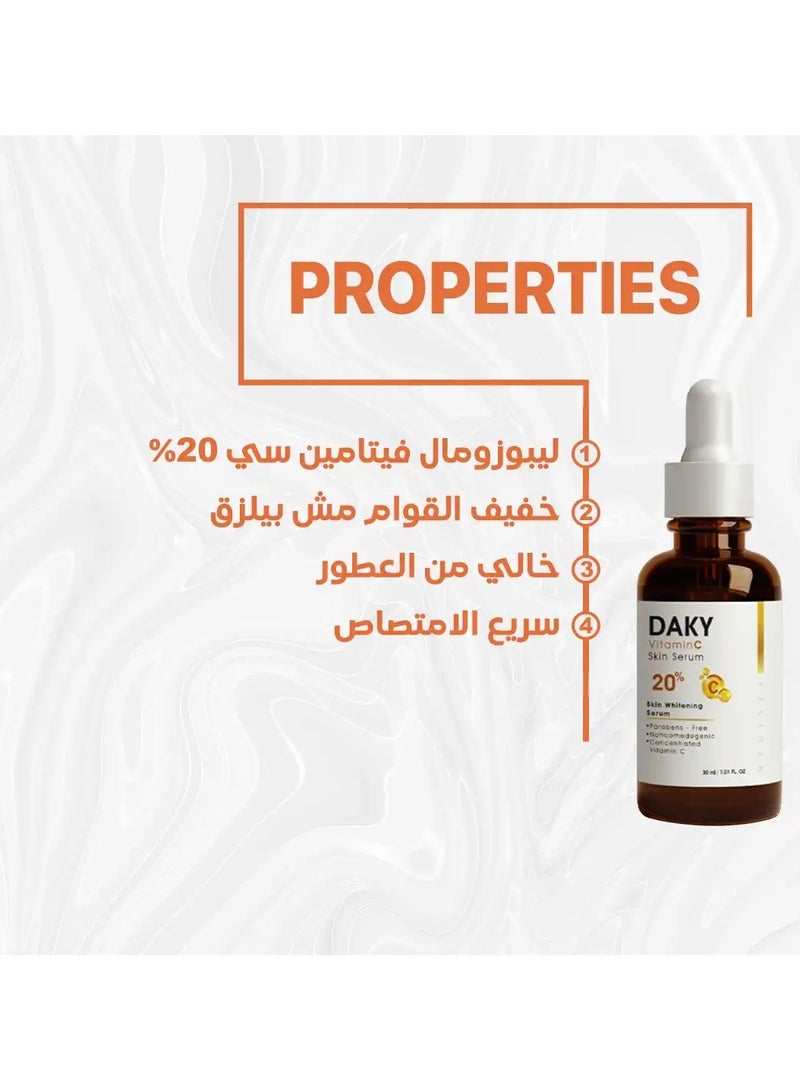 Daky Vitamin C Whitening Skin Serum 20% 30ml - Image 4
