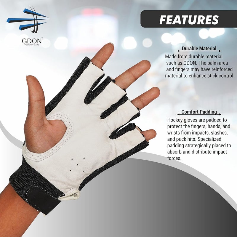 GDON Hockey Gloves with Leather Palm (Left Hand) - Image 4