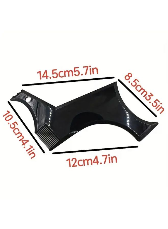 Beard Styling Comb Black White 2pcs Beard Shaping Tool Lightweight - Image 4