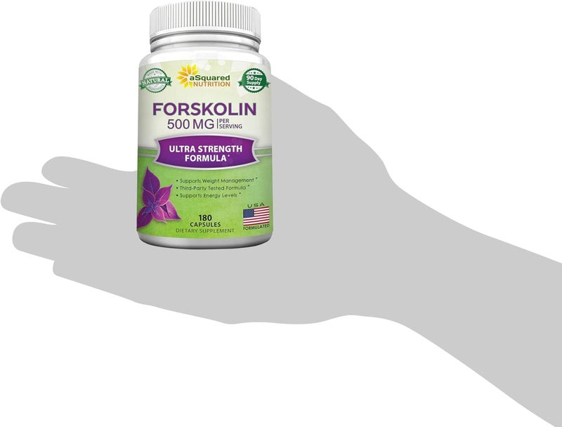 aSquared Nutrition Forskolin 500mg Max Strength180 CapsulesForskolin Supplement for Pure Weight Loss Fuel Coleus Forskohlii Root  Forskolin Diet Pills Belly Buster Fat Burner 2X Slim Trim Lose - Image 5