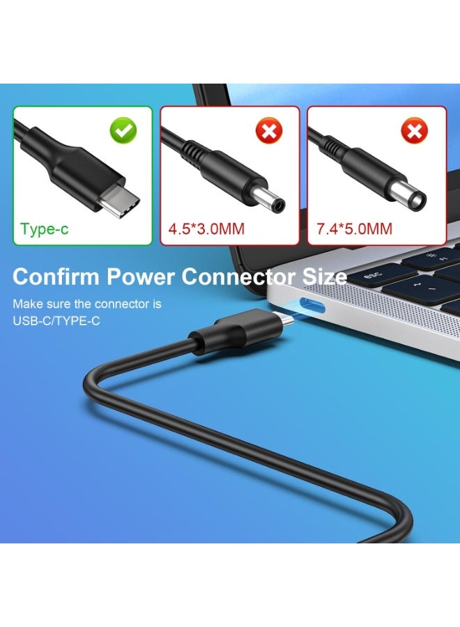 وايكيل شاحن لابتوب يو إس بي سي 65 وات، شاحن سريع عالمي من النوع سي متوافق مع أجهزة كروم بوك، لينوفو ثينك باد، إتش بي ديل أسوس أيسر سامسونج، محول طاقة ذكي محدث 2025 - Image 3