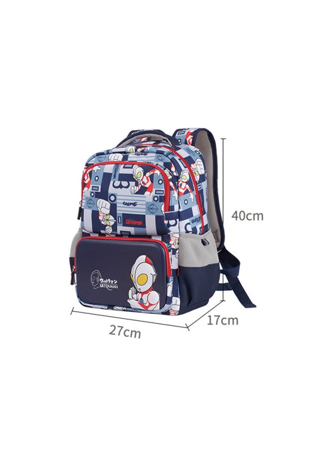 Yome Elementary School Backpack, Anime Cartoon Colorful Design, For Grades 1-4, Stress-relieving, For Boys And Girls, Children's Ultra-light Backpack, Navy Blue - Image 2