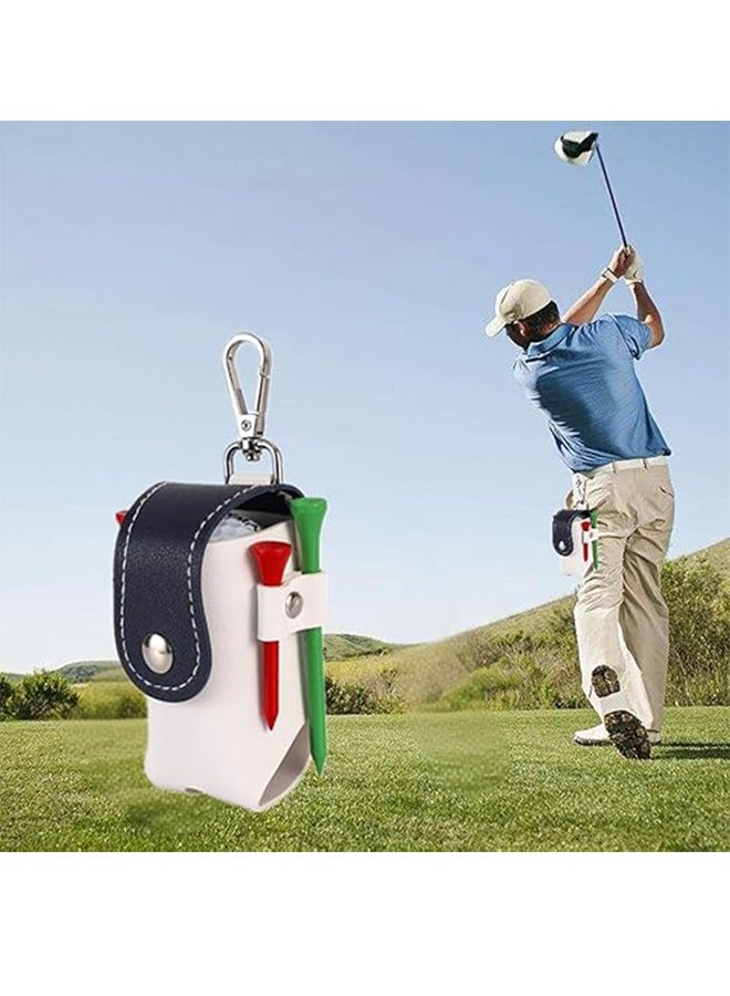 Generic Golf Waist Bag, PU Leather Golf Ball Holder With Clip Portable Golf T-Shirt Bag Golfer Mini Waist Bag For Men Women. - Image 4
