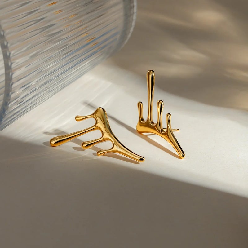 حلق أستانليس ستيل ذهبي - Image 4