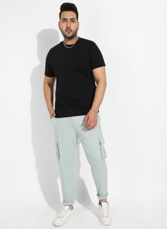 Instafab Plus Instafab Plus Men's Sage Green Cargo Trousers  - Image 5