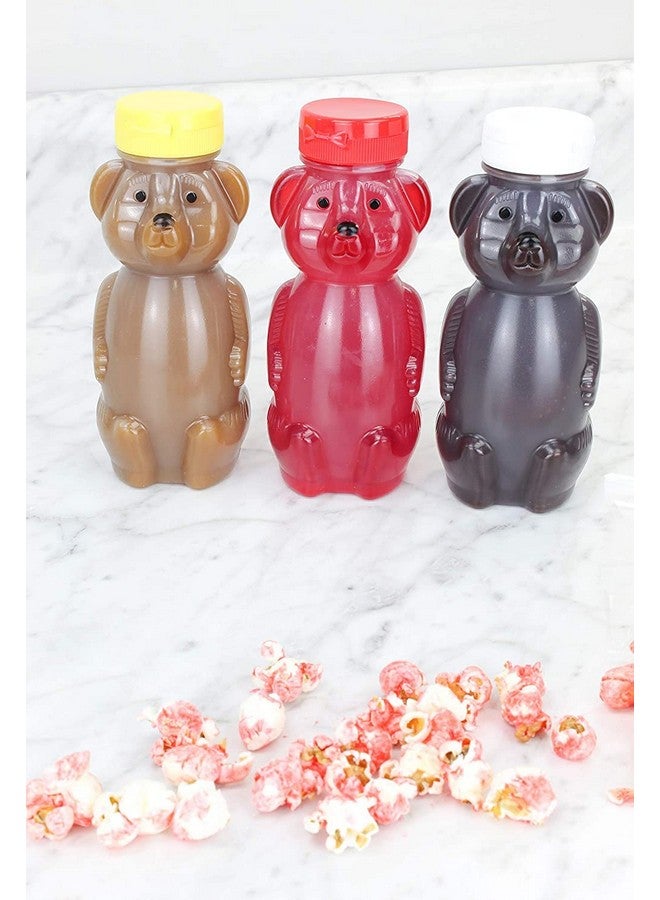 Cornucopia Brands Cornucopia Brands Honey Bear Straw Cups (3-Pack, Colored Lids), 8-Ounce Therapy Sippy Bottles w/Flexible Straws and Colored Lids - Image 4