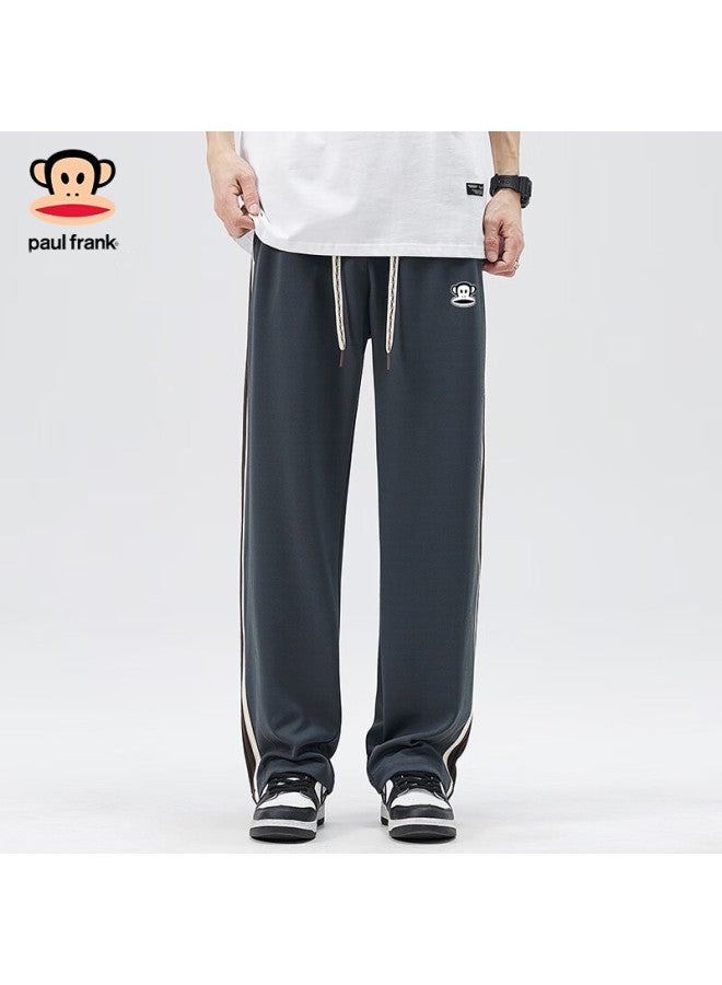 Paul Frank Casual Pants For Men, Spring And Autumn Loose Wide-leg Trousers, Fashionable American-style Trendy Pants For Men, Size L, Khaki Color - Image 1