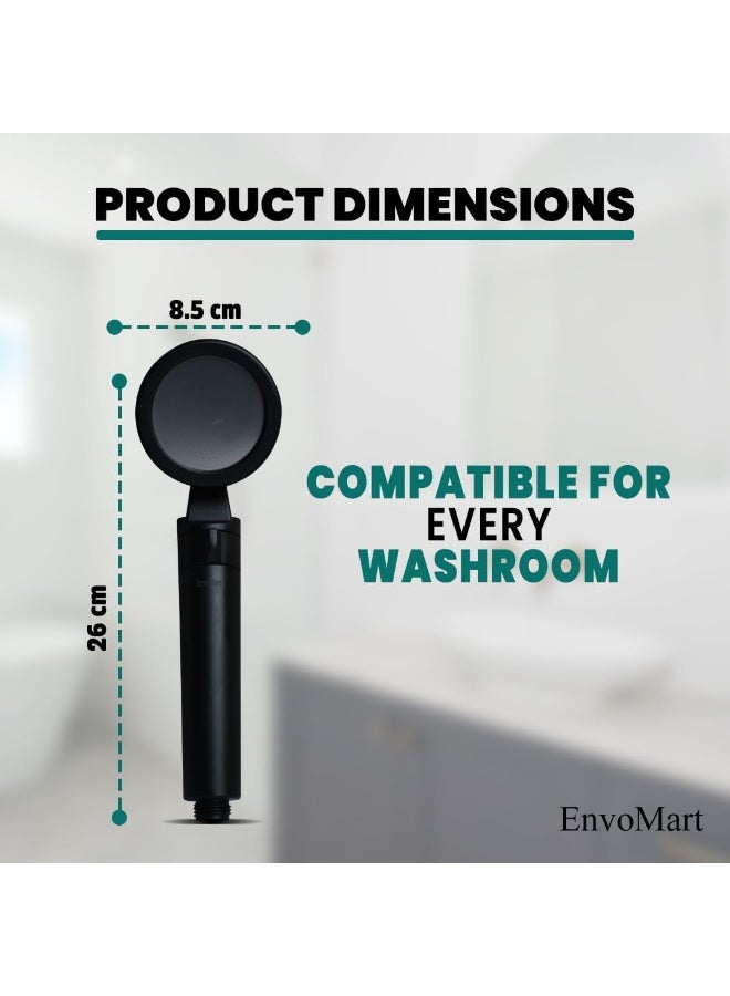EnvoMart Stainless Steel Shower Head Set - Shower Head with 2 Shower Filter for Anti-Hair Fall and Soft Skin - 2m Shower Hose and Shower Holder - Handheld Shower - Shower Head Filter - Image 3