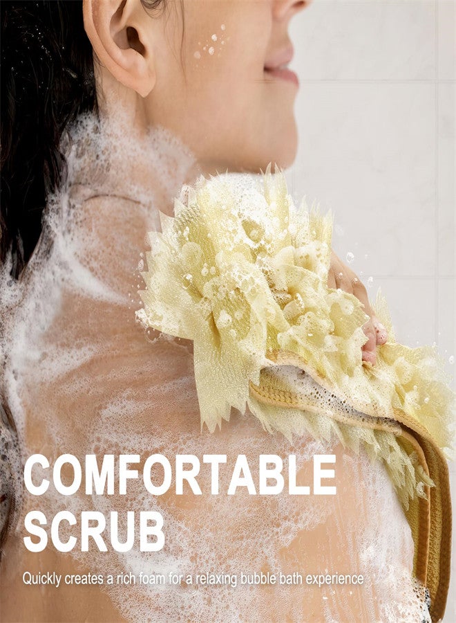 KASTWAVE Exfoliating Loofah Back Scrubber for Shower, 38.5 Inch Double-Sided Washcloth with Handle, Foaming Cleaning Back Scrubber Body Bath Luffa Washer, Deep Clean Skin for Women Men - Image 5