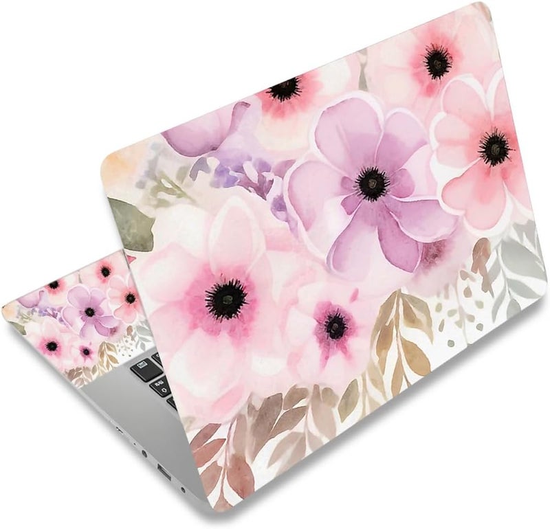 DINKY Laptop Skin Sticker Decal, 12" 13" 13.3" 14" 15" 15.4" 15.7 inch Laptop Universal Reusable Vinyl Skin Stickers Cover Art Decal Notebook PC Personalized Protector-Flora - Image 1