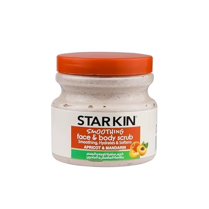 Starkin Smoothing Face & Body Scrub, Apricot & Mandarin, 300g