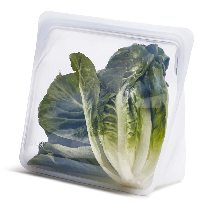 Stasher Premium Silicone Reusable Food Storage StandUp Bag Mega Clear Microwave Sous Vide Dishwasher Oven and Freezer Safe BPA Free Leakfree Ecofriendly 104 Oz