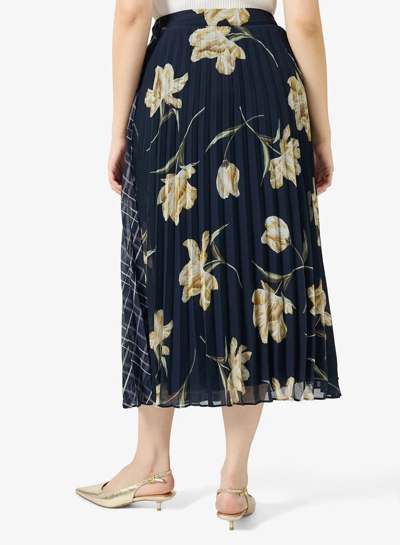 Ted Baker  Printed Pleat Wrap Midi Skirt for Women | Best Price UAE