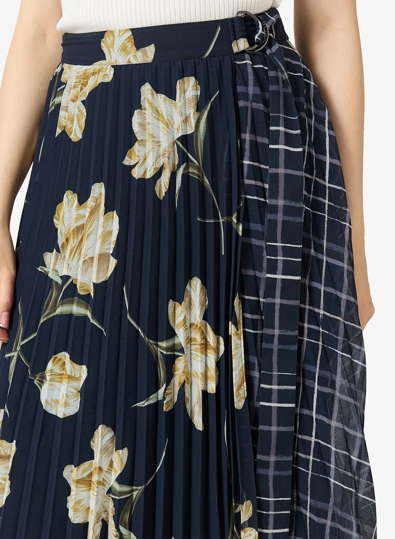 Ted Baker  Printed Pleat Wrap Midi Skirt for Women | Best Price UAE