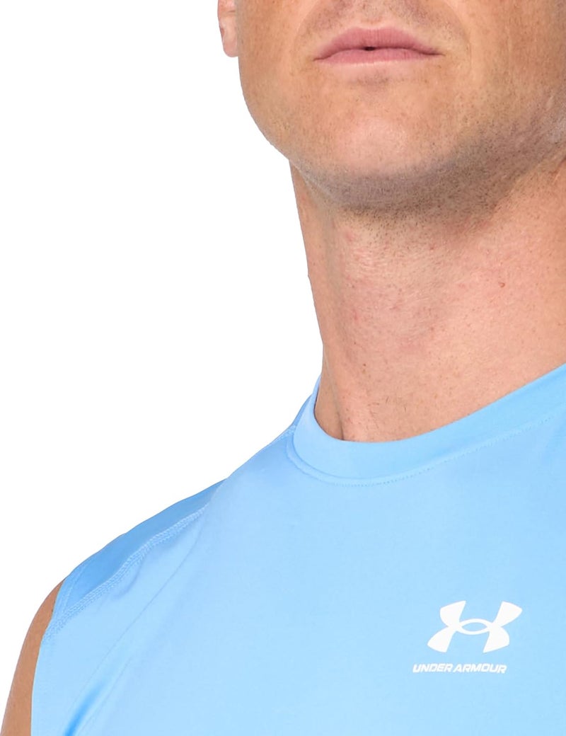 UNDER ARMOUR Men's HeatGear Compression Sleeveless T-Shirt - Image 3