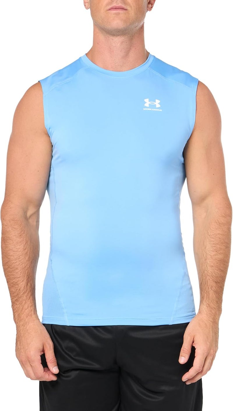 UNDER ARMOUR Men's HeatGear Compression Sleeveless T-Shirt - Image 1