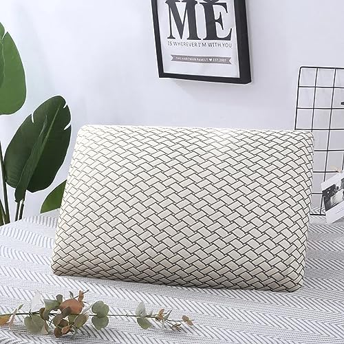 DAKSH 100% Natural Latex Regular Sleeping Bed Pillow, Soft Luxury Pillow for Side, Back and Stomach Sleepers, Medium Firmness Pillow - Breathable Jacquard Fabric Cover - (40 x 60 CM, White, Pack of 2) - Image 5