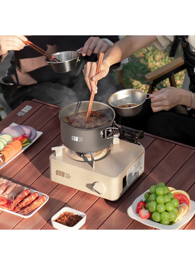 TANXIANZHE Tanxianzhe Outdoor Cookware Set, Including Kettle, Stove, Camping Equipment, Complete Portable Cooking Utensils For Outdoor Cooking - Image 4