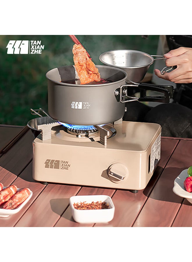 TANXIANZHE Tanxianzhe Outdoor Cookware Set, Including Kettle, Stove, Camping Equipment, Complete Portable Cooking Utensils For Outdoor Cooking - Image 2