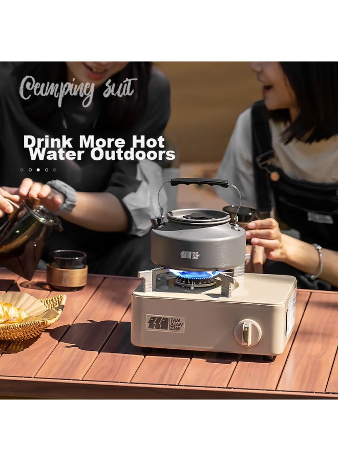 TANXIANZHE Tanxianzhe Outdoor Cookware Set, Including Kettle, Stove, Camping Equipment, Complete Portable Cooking Utensils For Outdoor Cooking - Image 3