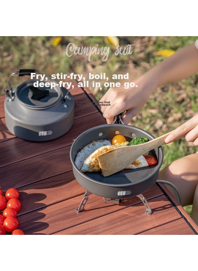 TANXIANZHE Tanxianzhe Outdoor Cookware Set, Including Kettle, Stove, Camping Equipment, Complete Portable Cooking Utensils For Outdoor Cooking - Image 5