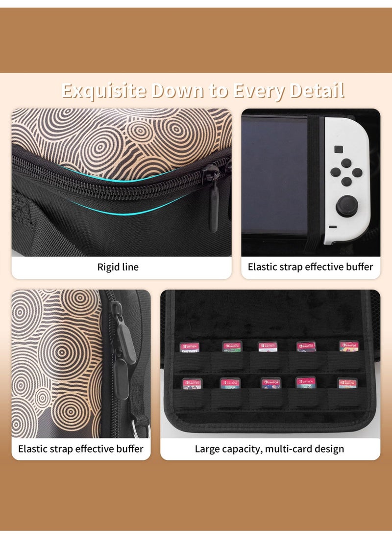Generic - Switch Case for Zelda Tear of The Kingdom, Shockproof Carrying Case Built-in Stand Fit Switch Dock/Pro Controller and AC Adapter, Portable Travel Bag Pouch for Nintendo Switch/OLED Accessories - Image 1