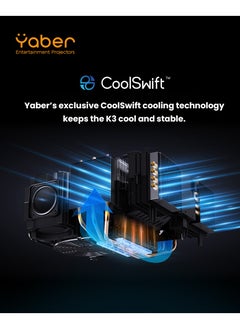 Yaber K3 Projector 1080p Resolution 1600 ANSI Lumens Brightness Dual 15W JBL Speakers with Dolby Audio Auto Focus  Keystone Correction Advanced Smart Features  - Image 4