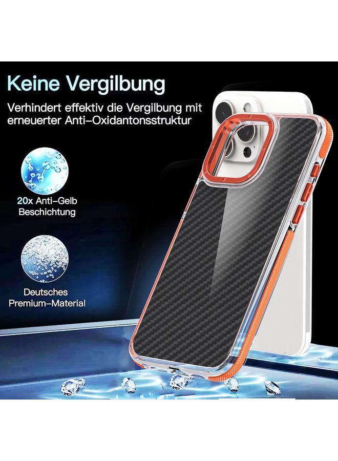 Zaboon Case For iPhone 13 Dual-Color Carbon Fiber Acrylic Hybrid TPU Phone Case - Image 2