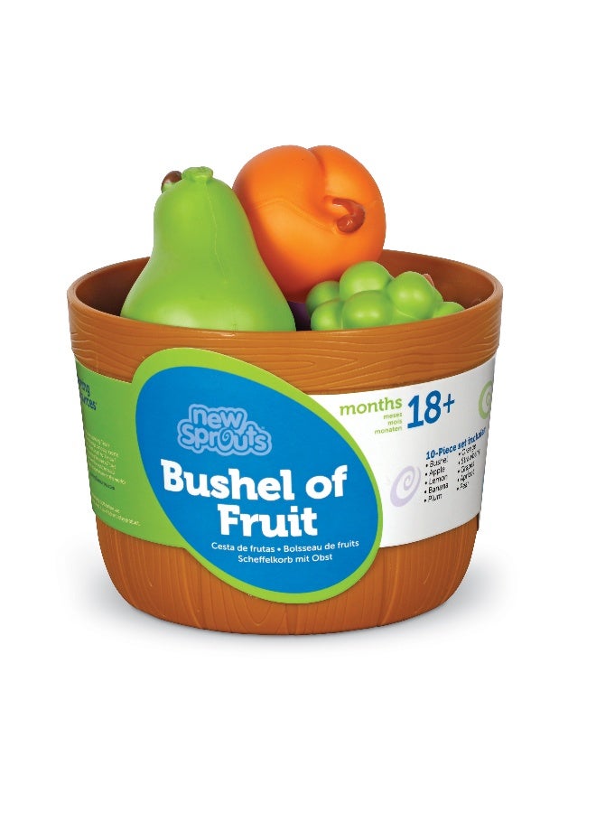 Learning Resources New Sprouts Bushel Of Fruit (10-Piece Set, Soft Plastic, Ages 18M+) - Image 1