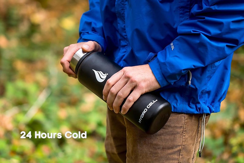 HYDRO CELL Stainless Steel Insulated Water Bottle with Straw - For Cold & Hot Drinks - Metal Vacuum Flask with Screw Cap and Modern Leakproof Sport Thermos for Adults (Black 40oz) - Image 5
