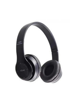 p47 Wireless Bluetooth Headphone - Over Ear Stereo Music Headset with Memory Card Support, Gaming Headphones with Built-in Microphone for Laptop, Mobile Phone, PC - Black - pzsku/Z9C212C79FCE9AD4C8A79Z/45/_/1728802736/e1214866-44de-4750-a1c6-f37761ac93e7