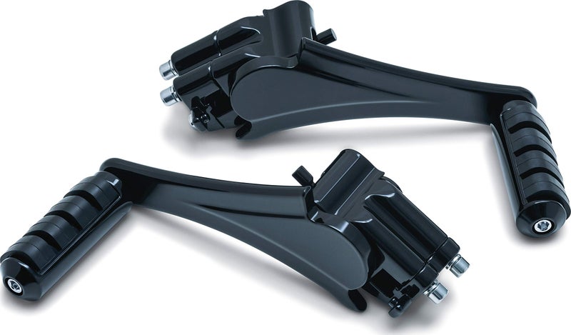 Kuryakyn 7059 Motorcycle Footpegs Adjustable Passenger Pegs for 201019 HarleyDavidson Motorcycles with Fixed Mounts Gloss Black 1 Pair