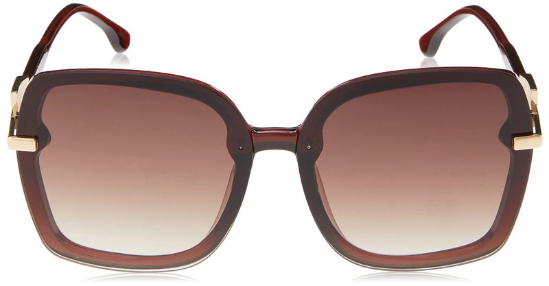 Jessica Simpson Womens J6112 Oversized Square Sunglasses With 100% Uv Protection. Glam Gifts For Her, 64 Mm, Brown, 64 Mm US - Image 2