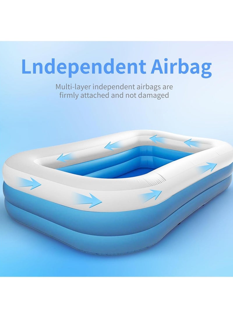 Leon Home 150*100*56CM three-layer thickened inflatable swimming pool | cartoon printed baby swimming bucket | foldable and portable large family swimming pool | indoor and outdoor safety and non-slip - Image 4