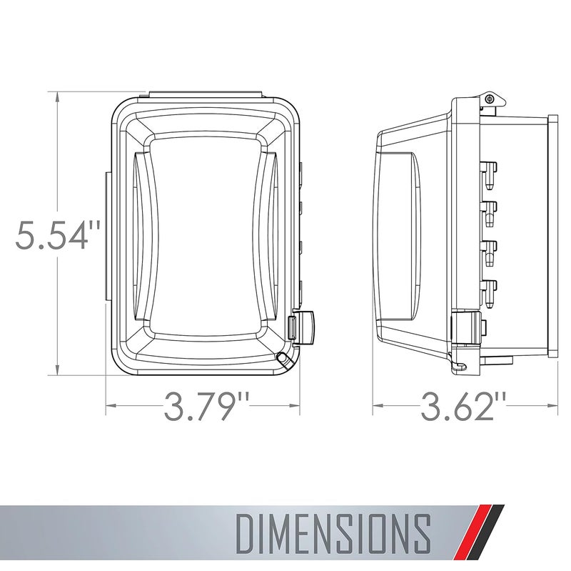 TayMac MM510C Single-Gang Weatherproof Receptacle Cover - 3.75 Inches Deep, Clear - Image 2